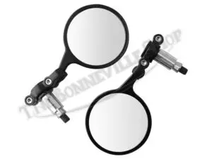 TBS 60 0300 02 7 8th Black Bar End Mirror Set
