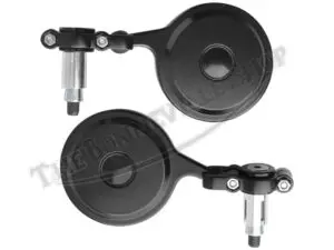 TBS 60 0300 03 7 8th Black Bar End Mirror Set