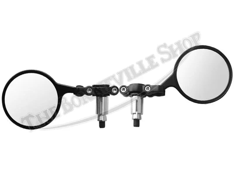 TBS 60 0300 04 7 8th Black Bar End Mirror Set