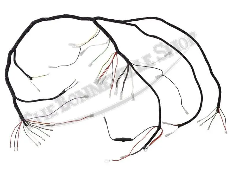 Triumph Main Wiring Harness Cloth 54959629 TBS 6040C 01 54959629 99 1222 71 72 Triumph TR6C TR6R T120R BSA A65 Wiring Harness Cloth Bound UK Made