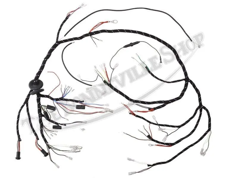 TBS 6048C 99 1259 54961593 01 1973 75 Triumph T140 TR7 UK Made Cloth Wiring Harness