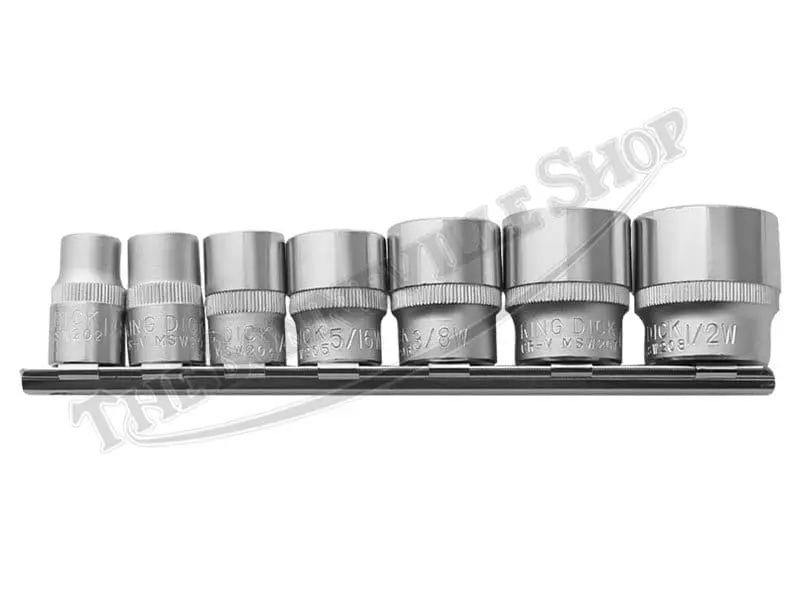 TBS 6195 01 TRIUMPH NORTON BSA WHITWORTH 12 POINT 7 PIECE 3 8 DRIVE SOCKET SET 1