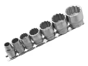 TBS 6195 02 TRIUMPH NORTON BSA WHITWORTH 12 POINT 7 PIECE 3 8 DRIVE SOCKET SET 1