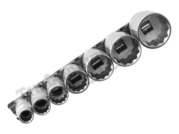TBS 6195 03 TRIUMPH NORTON BSA WHITWORTH 12 POINT 7 PIECE 3 8 DRIVE SOCKET SET 1