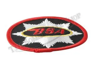 TBS BSA A A ETC ROUND EMBROIDERED PATCH BADGE SILVER ON BLACK