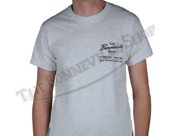 The Bonnie Shop Script Logo T-Shirt Grey with Black Ink PN# TBS-9994