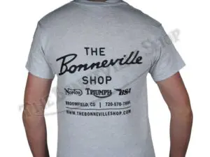 The Bonnie Shop Script Logo T-Shirt Grey with Black Ink PN# TBS-9994