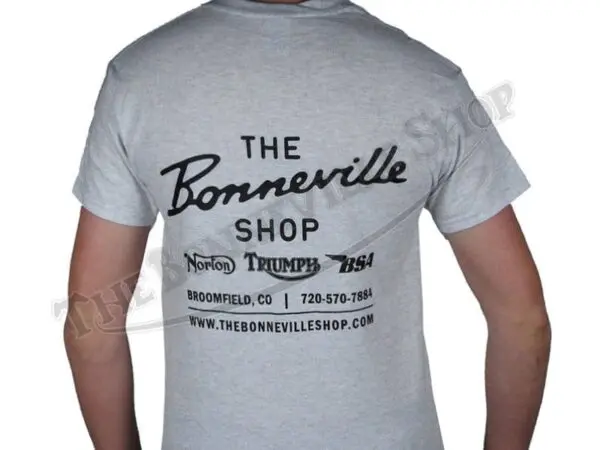 The Bonnie Shop Script Logo T-Shirt Grey with Black Ink PN# TBS-9994