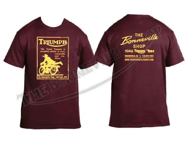TBS 9996 01 TBS TRUSTY SHIRT MAROON 1 Trusty Triumph T-Shirt