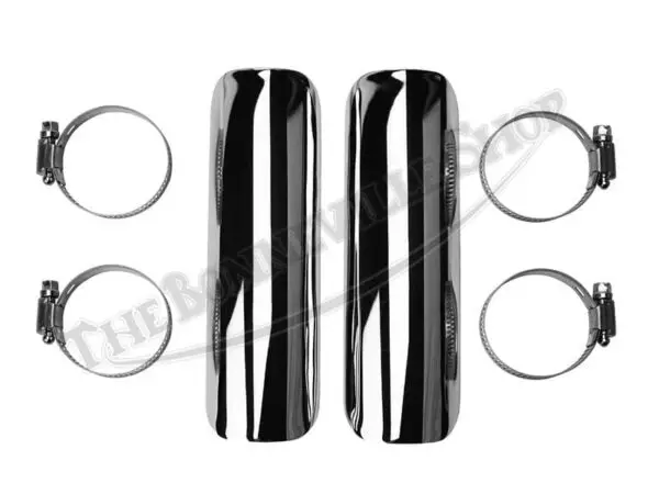 TBS HS TRIUMPH NORTON BSA REPLICA TRC STYLE HIGH PIPE HEAT SHIELD SET ()
