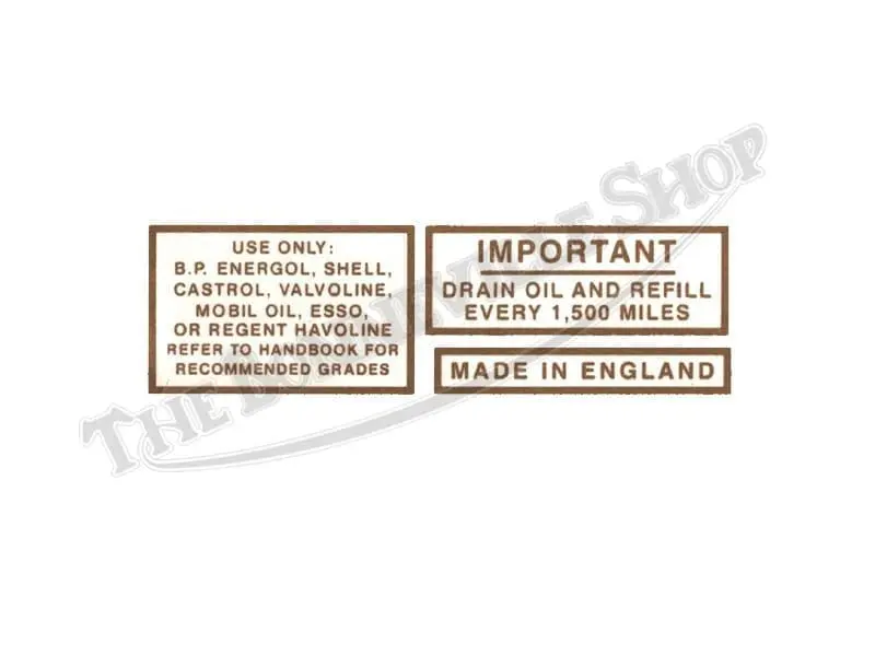TBS S120 01 TRIUMPH OIL TANK WATERSLIDE DECAL