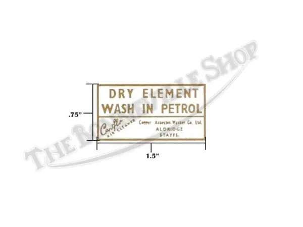 TBS S129 02 Triumph Air Cleaner Vinyl Decal 1967 1970 1