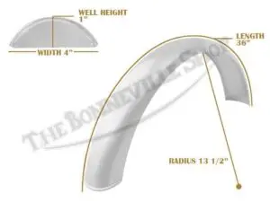 TBS SPE0005 07 Universal Guard MC1 R13 1 2 36 Beaded Mild Steel Mudguard 1