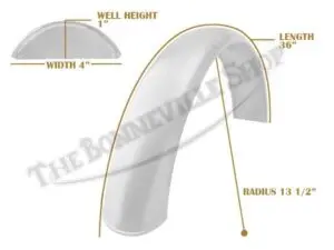 TBS SPE0023 07 Universal Mudguard MC1 R13 1 2 36 Beaded Alloy
