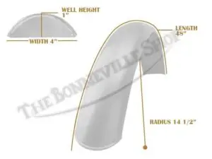 TBS SPE0032 07 Universal Mudguard MC1 R14 1 2 48 Beaded Alloy