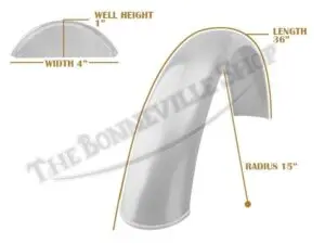 TBS SPE0035 08 Universal Mudguard MC1 R15 36 Beaded Alloy