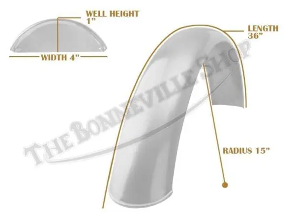 TBS SPE0035 08 Universal Mudguard MC1 R15 36 Beaded Alloy