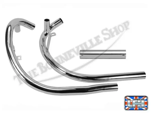 BSA EXHAUST PIPE HEADER SET BALANCED WITH CROSS OVER BALANCE PIPE