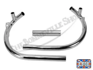 BSA EXHAUST PIPE HEADER SET BALANCED WITH CROSS OVER BALANCE PIPE