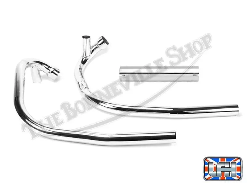 TRIUMPH UNIT T TR EXHAUST PIPE SET BALANCED WITH CROSS OVER PIPE