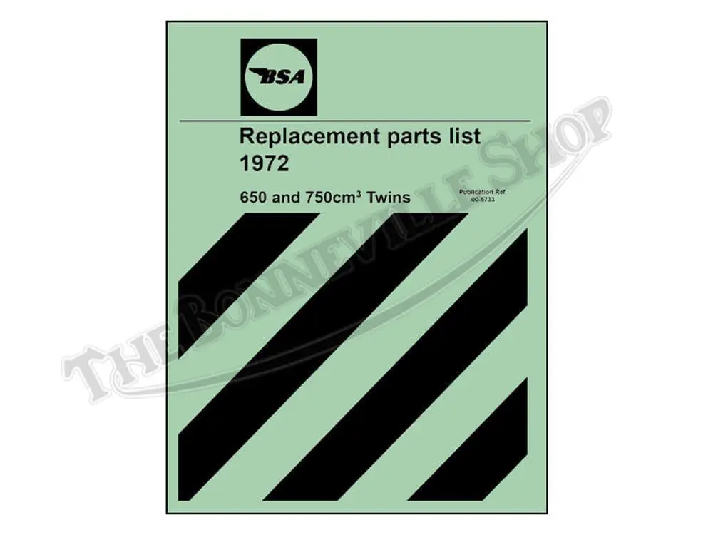 BSA A Thunderbolt Lightning Parts Book