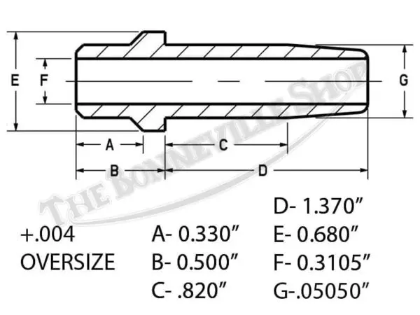 70 2899M 03 OVERSIZE TRIUMPH VALVE GUIDE