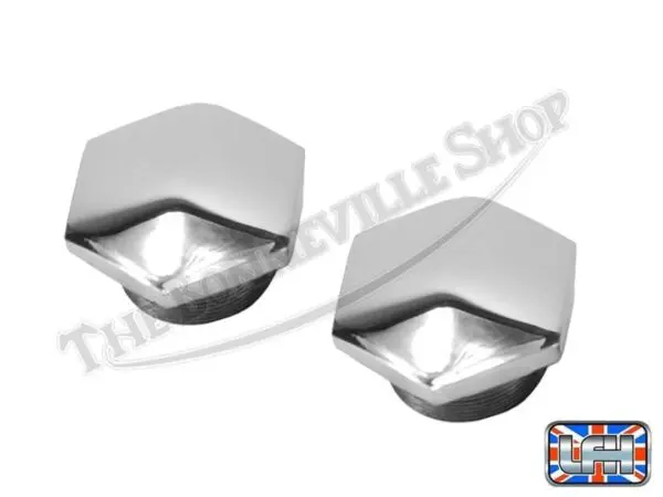 97 1658 C 01 FORK TOP NUTS CHROME 63 67
