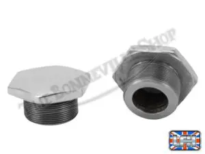 97 1658 C 02 FORK TOP NUTS CHROME 63 67
