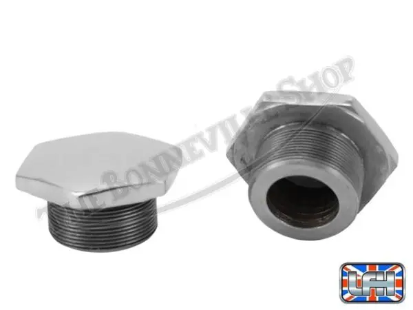 97 1658 C 02 FORK TOP NUTS CHROME 63 67