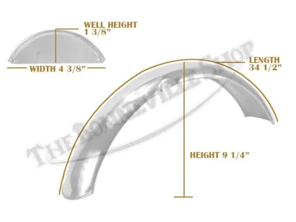 Triumph 500 650 Front Mudguard Stainless Steel Undrilled 1968-1970 PN# 97-2276 S 97-3884 UK