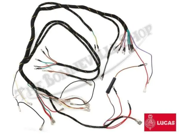 54959629 G 99 1222 G 01 Lucas 71 72 Triumph BSA 650 Twins Main Cloth Wiring Harness 1