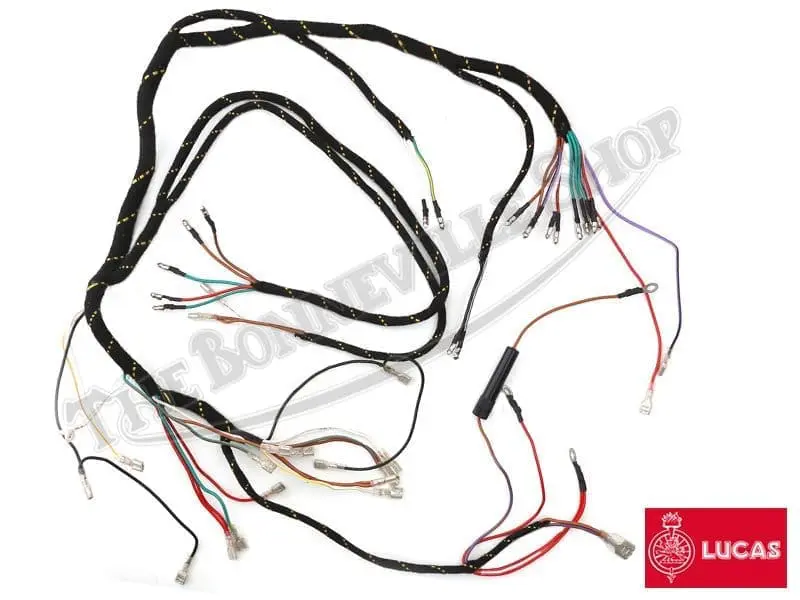 54959629 G 99 1222 G 01 Lucas 71 72 Triumph BSA 650 Twins Main Cloth Wiring Harness 1