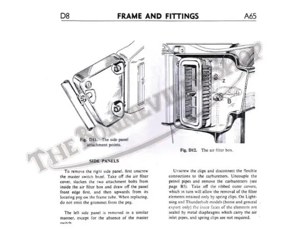 BSA A65 650 Lightning Factory Work Shop Service Manual 1971-72 PN# 00-4189