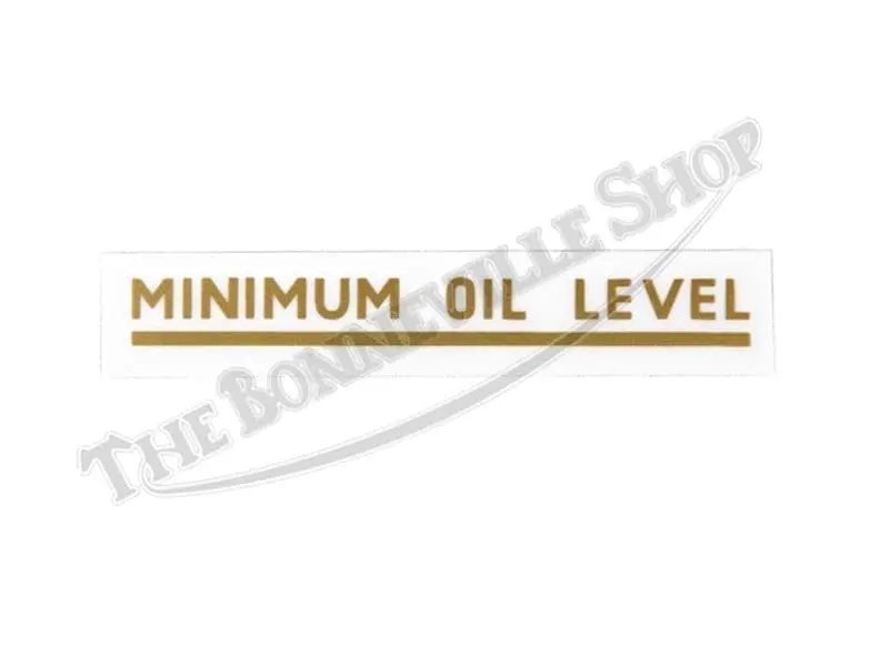 60 0003 01 TRIUMPH PEEL AND STICK MINIMUM OIL LEVEL DECAL 1