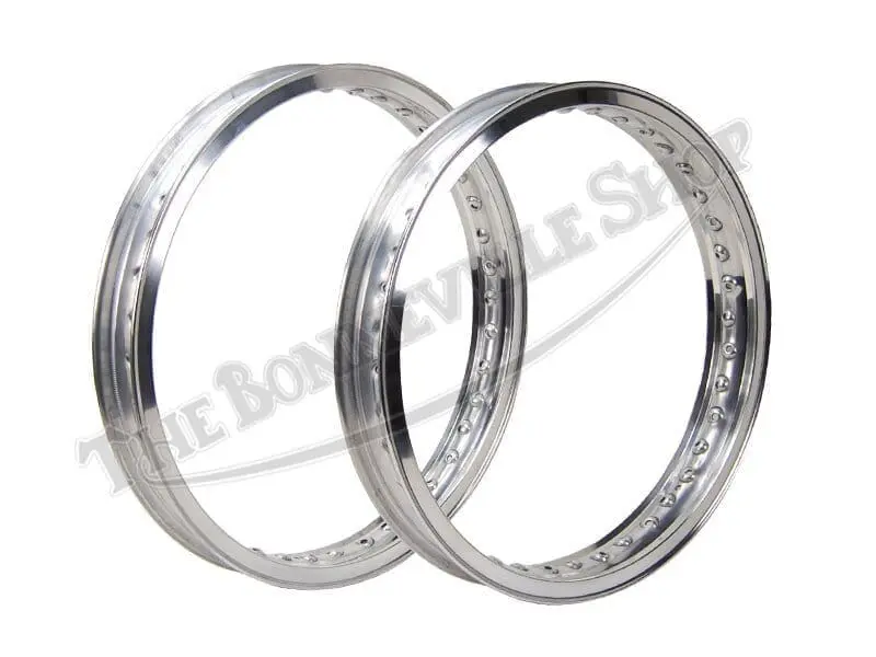 A PAIR NORTON COMMANDO ALLOY RIMS PAIR INCH FRONT AND REAR