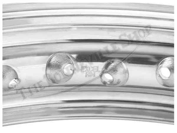 A NORTON SHOULDERED VALANCED ALLOY REAR WHEEL RIM WM X SPOKE AJS MATCHLESS EXCEL