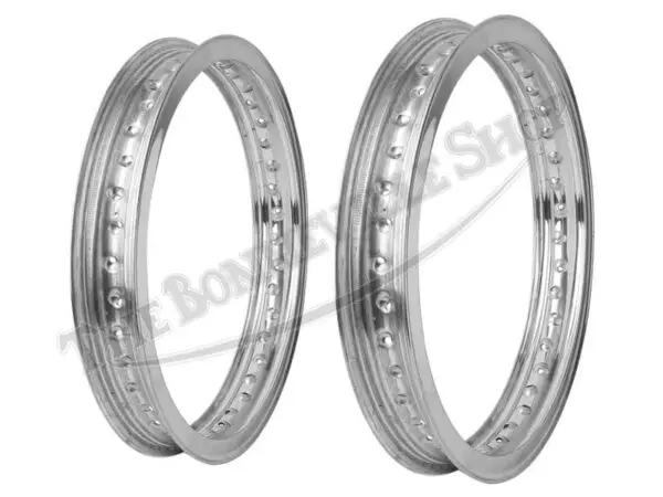 Norton Wheels NORTON COMMANDO ATLAS BSA ALLOY WHEEL RIMS PAIR WM X WM X SPOKE ATLAS P