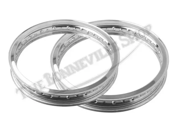 A A NORTON COMMANDO ATLAS BSA ALLOY WHEEL RIMS PAIR WM X WM X SPOKE ATLAS P
