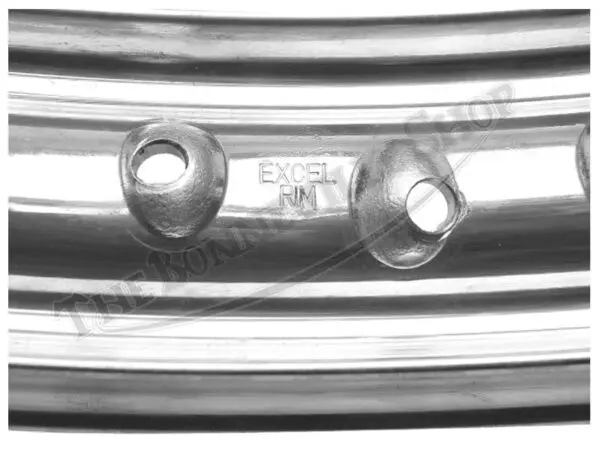 A TRIUMPH BSA NORTON EXCEL SHOULDERED VALANCED ALLOY WHEEL RIM WM X SPOKE