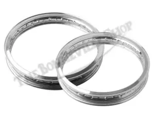 A A TRIUMPH BSA EXCEL BRAND SHOULDERED ALLOY WHEEL RIMS PAIR WM X & WM X SPOKE