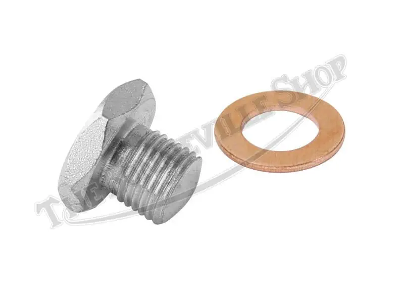 70 2615 70 1335 01 TRIUMPH TIMING COVER PLUG WITH COPPER WASHER MASTER