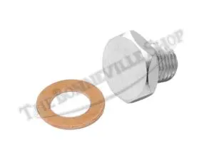 70 2615 70 1335 02 TRIUMPH TIMING COVER PLUG WITH COPPER WASHER MASTER