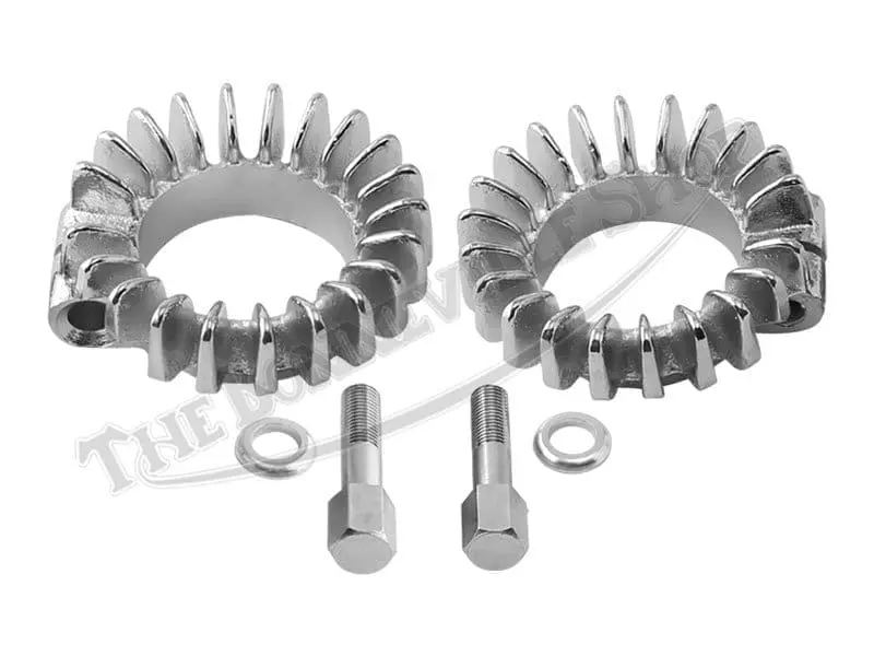 TRIUMPH FINNED HEADER PIPE CLAMPS W HARDWARE