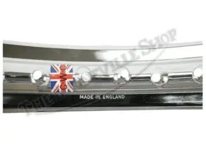 C TRIUMPH BSA TWINS CHROME HOLE WM X FRONT WHEEL RIM CWC PN# C