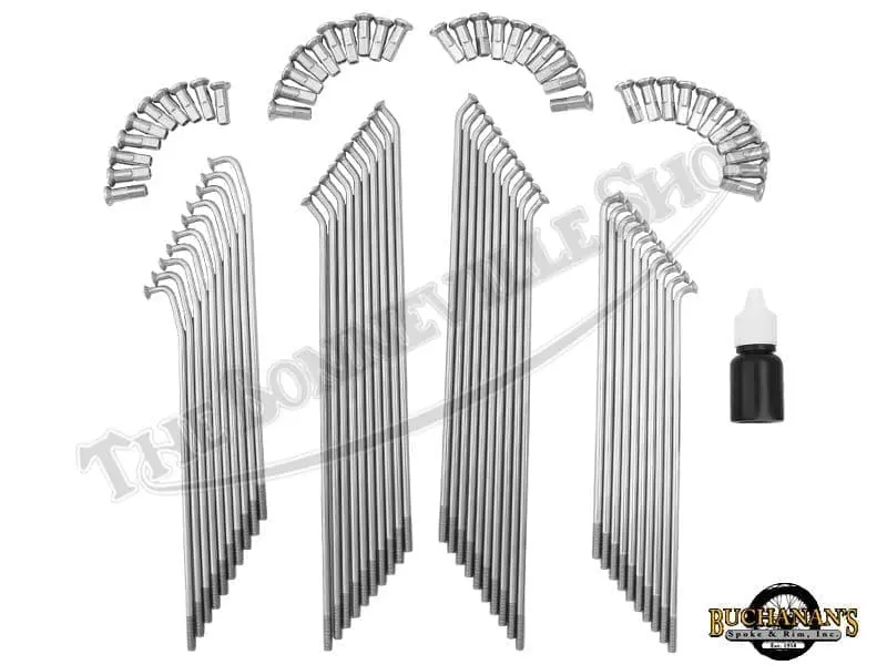 TBS 5014 03 Triumph BSA Triples Buchanans Stainless Conical Hub Rear Wheel Spoke Set 19 71 75 1