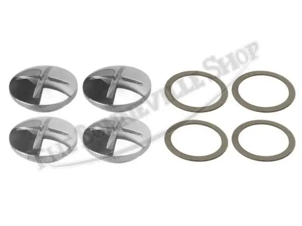 70 4610 B KIT 01 TRIUMPH 350 500 650 UNIT BILLET ALLOY TWIN VALVE COVER SET WITH GASKETS 4