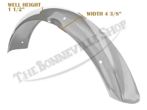 Triumph 650 750 Front Mudguard 6-Hole Chrome Speedwell 1973-1976 PN# 97-4439