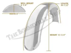 82 5955 07 TRIUMPH 500 650 ALLOY REAR FENDER MUDGUARD PLAIN EDGE UNDRILLED 1964 66
