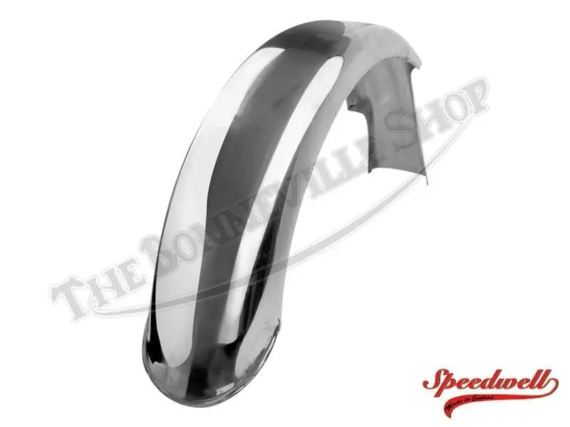 82 5955A 01 TRIUMPH 500 650 ALLOY REAR FENDER MUDGUARD ROLLED EDGE UNDRILLED 1966 74 1