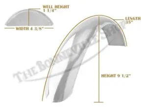 97 1687 06 TRIUMPH 500 650 ALLOY FRONT MUDGUARD FENDER PLAIN EDGE 1964 66